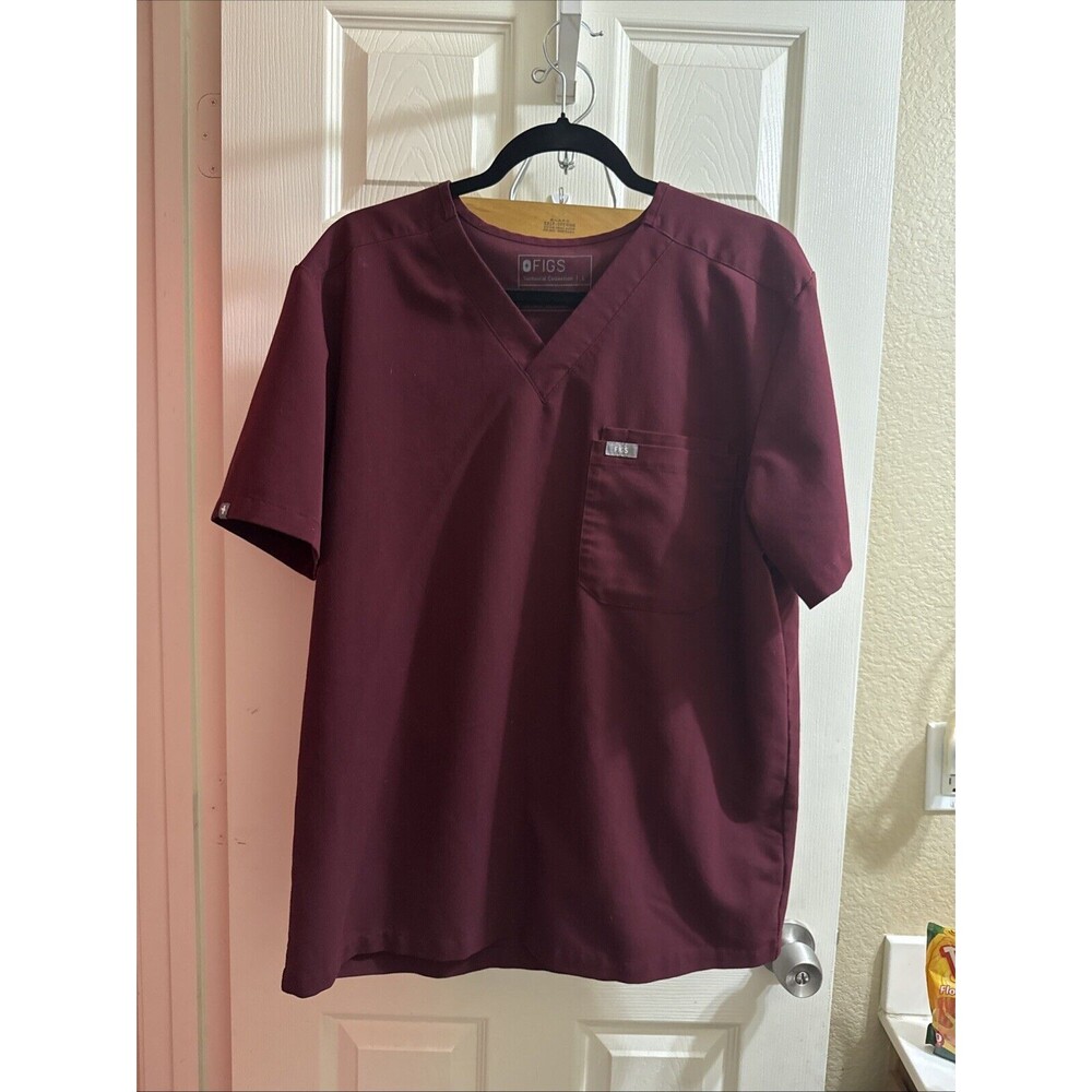 FIGS Scrub Top XL & Bottoms L/S  Women’s Catarina One Pocket Burgundy